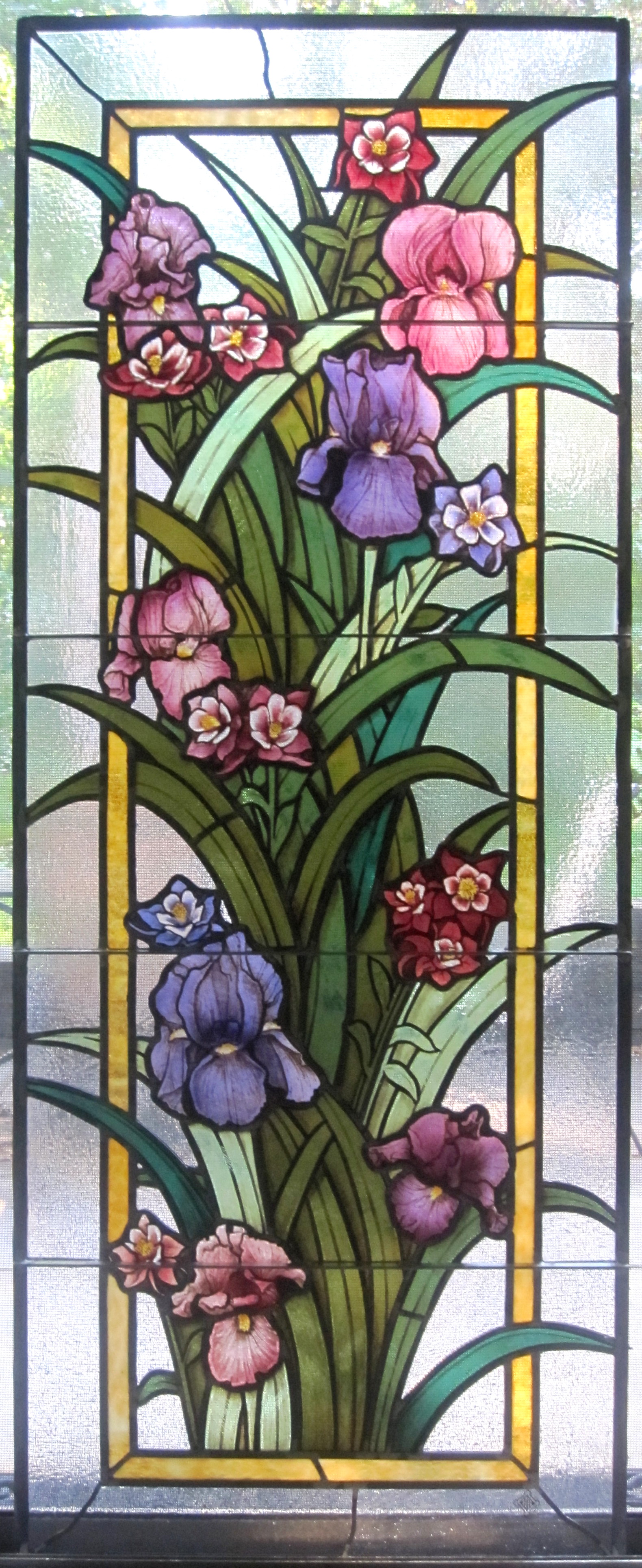 Iris Grouping Stained Glass
