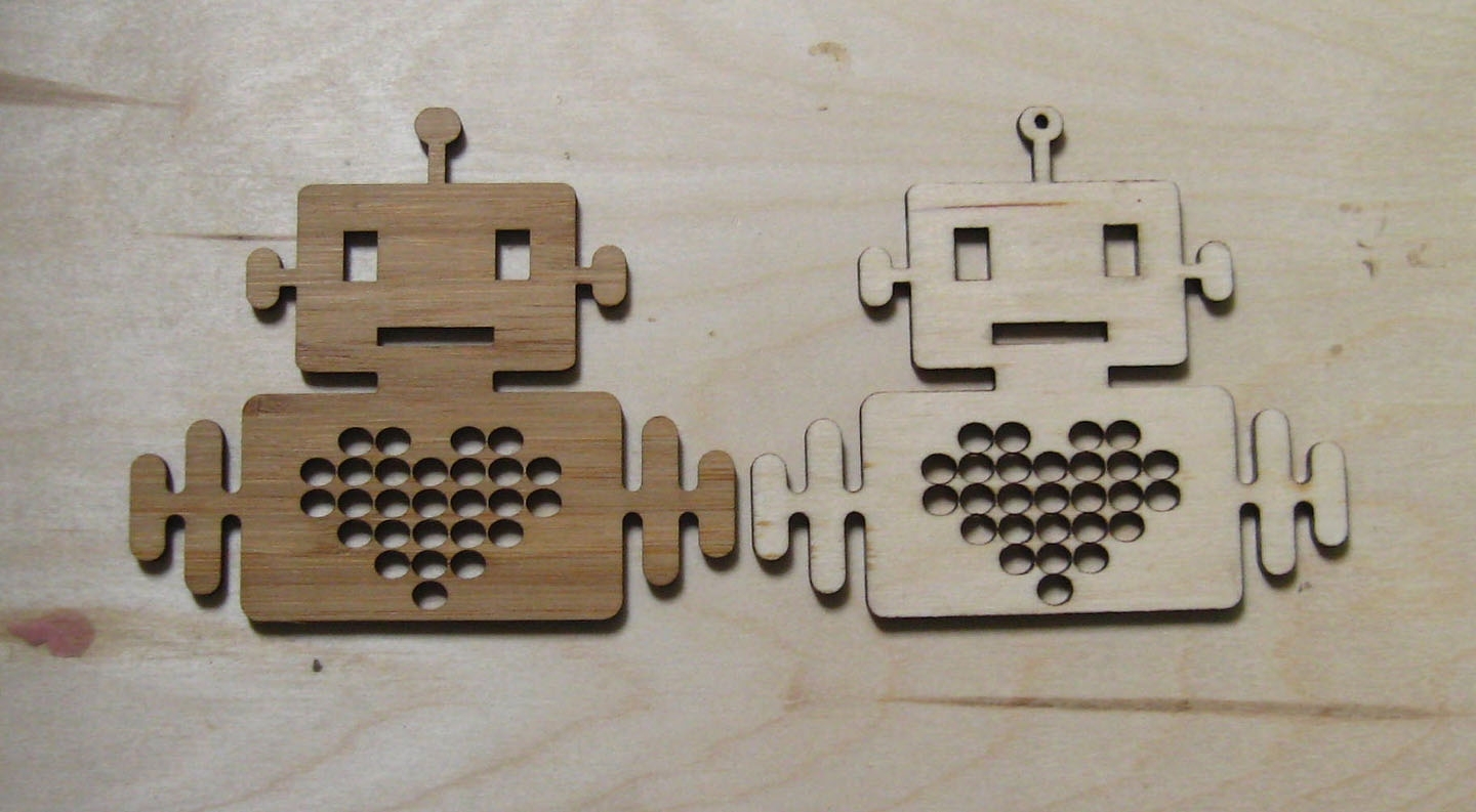 Robot Heart Pendants