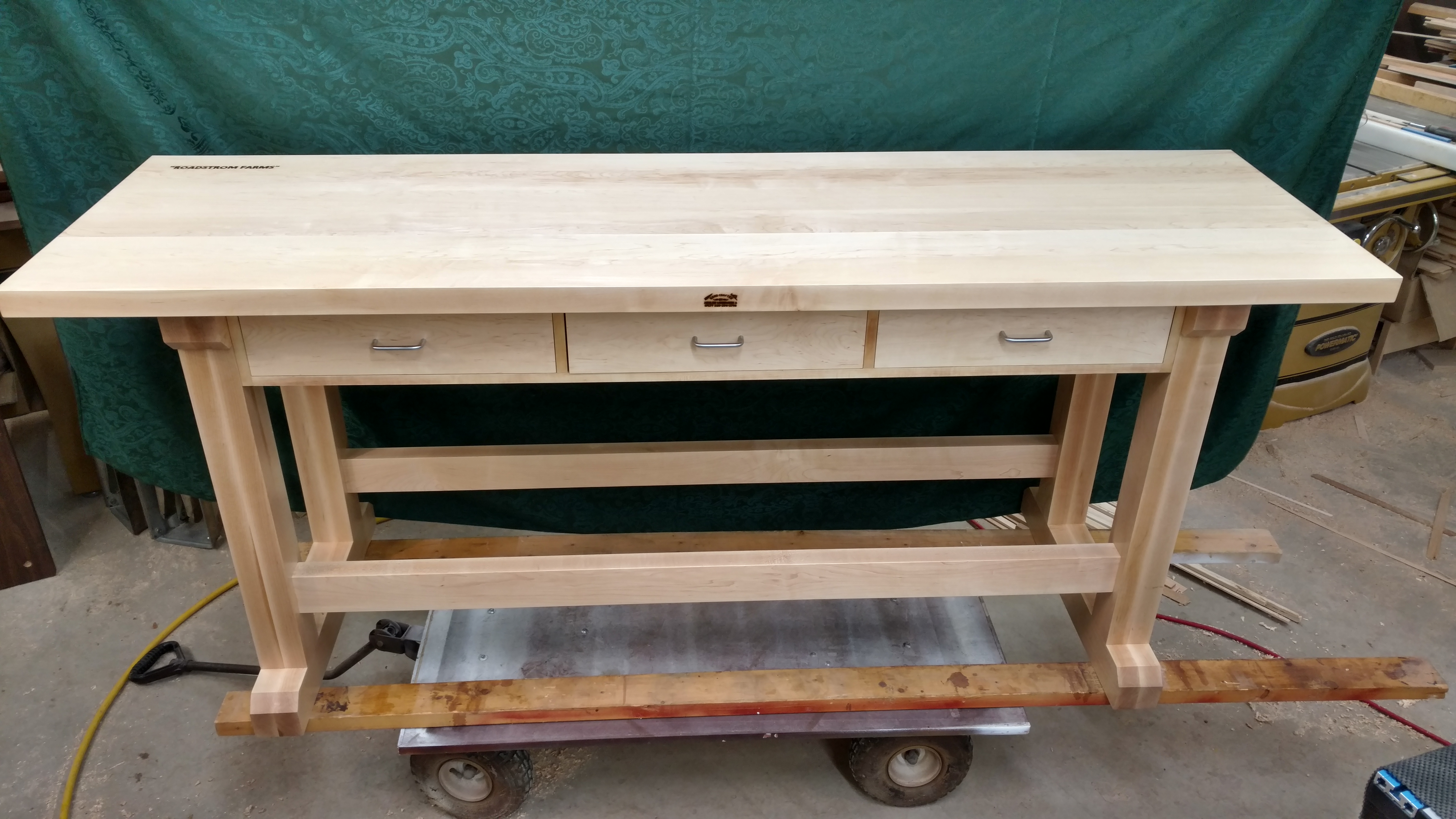 Solid Hard Maple Bench For The Man Cave Or Shop