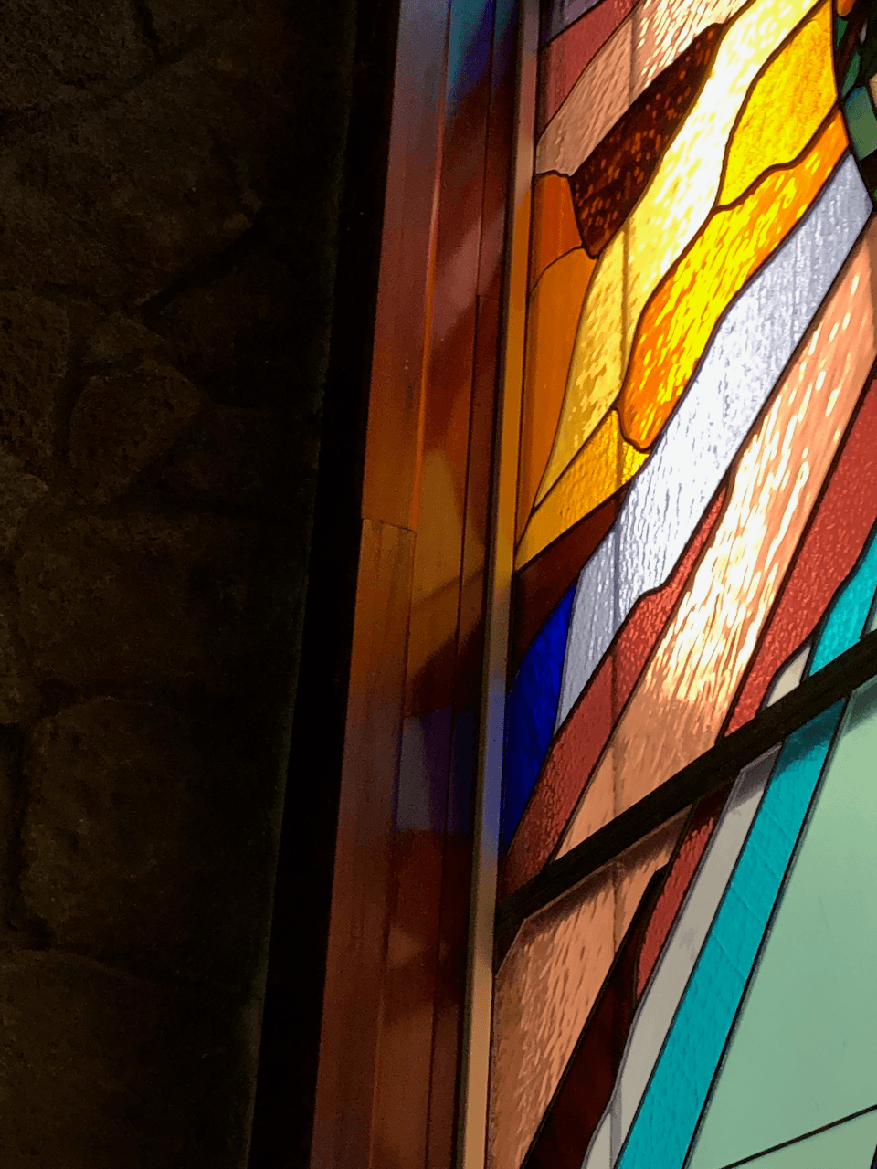 Modern Liturgical Stained Glass Sanctuary Window - Lokahi (Unity) 4