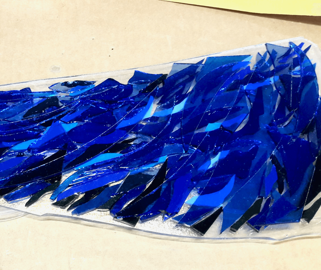 Abstract Modern Fused Glass Sculpture Featuring Handmade Glass - Looking Forward  5 