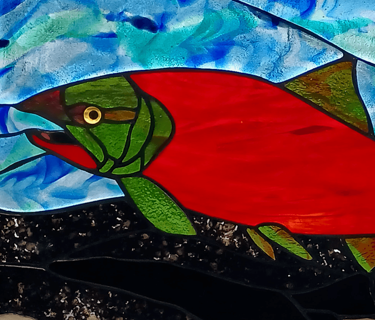 Naturalistic Stained Glass Holiday Gift - Totem 2 