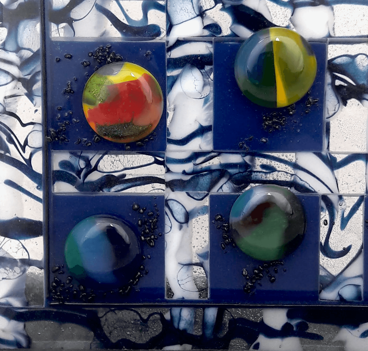 Contemporary Fused Glass Table Sculpture Featuring Handmade Glass - Zoom! 4