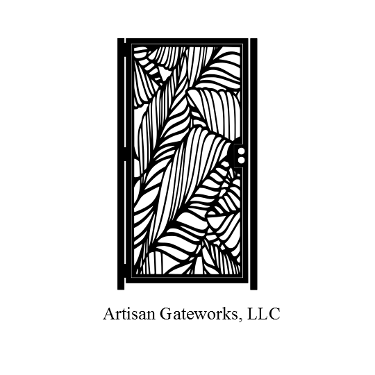 Artistic Steel Gate - Steel Panel Art - Banana Leaf - Decorative Steel Panel 6