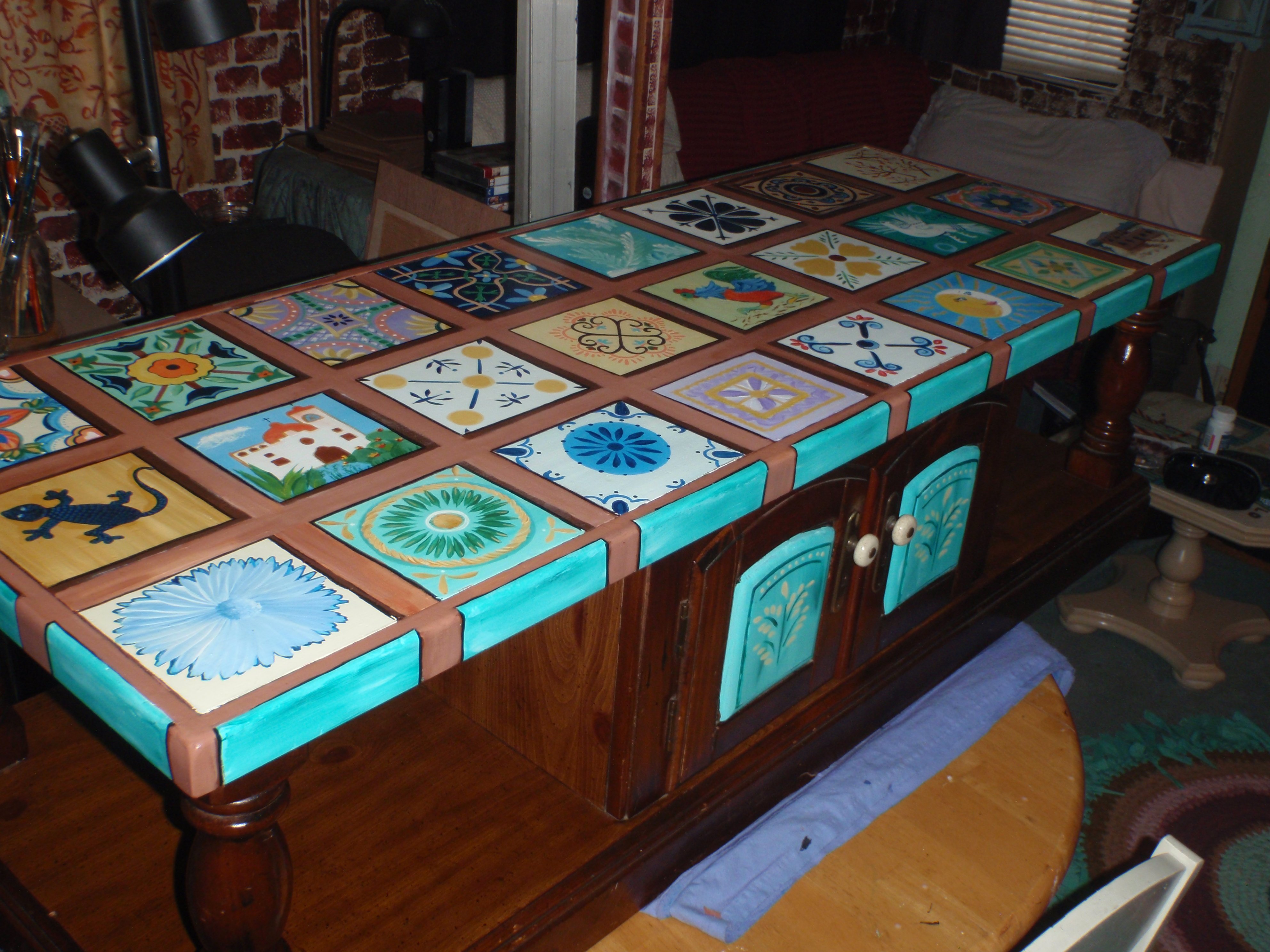 Hand Painted Mexican Tile Table Top | Maker Marketplace