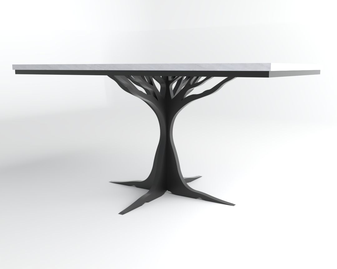 Tree Shape Metal Table Base Metal Table Base - Pedestal Style (Oak Tree) | Maker Marketplace