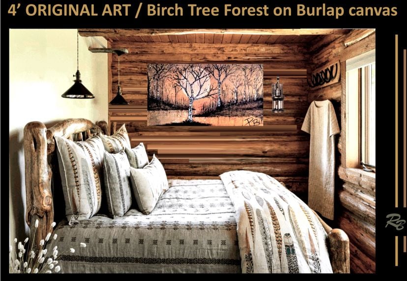 Birch Tree Art,Nature Lovers Gift,Birch Trees,Tree Art,Nature Art,Rustic Decor,Cabin Decor,Lodge