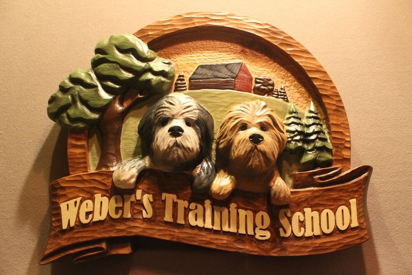 Custom Carved Dog Signs, Carving Your Dog In Wood Signs - Lazy River Studio