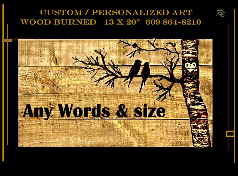 Custom Art, Couples Gift, Wife Gift, Husband Gift, Anniversary, Wood, Five Year