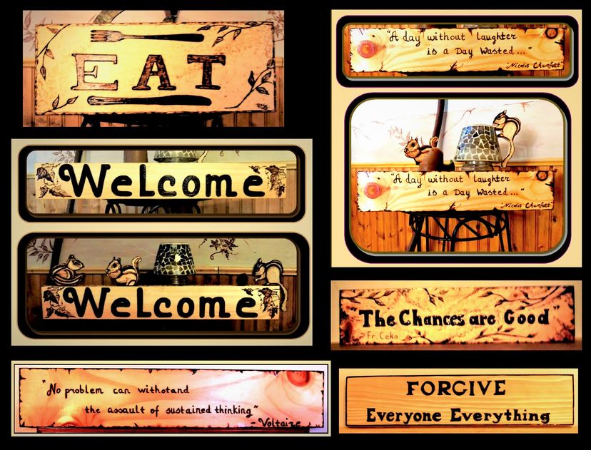 Wood Burned, Signs, Plaques, Art, Wood Anniversary Gift, Five Year Anniversary Gift