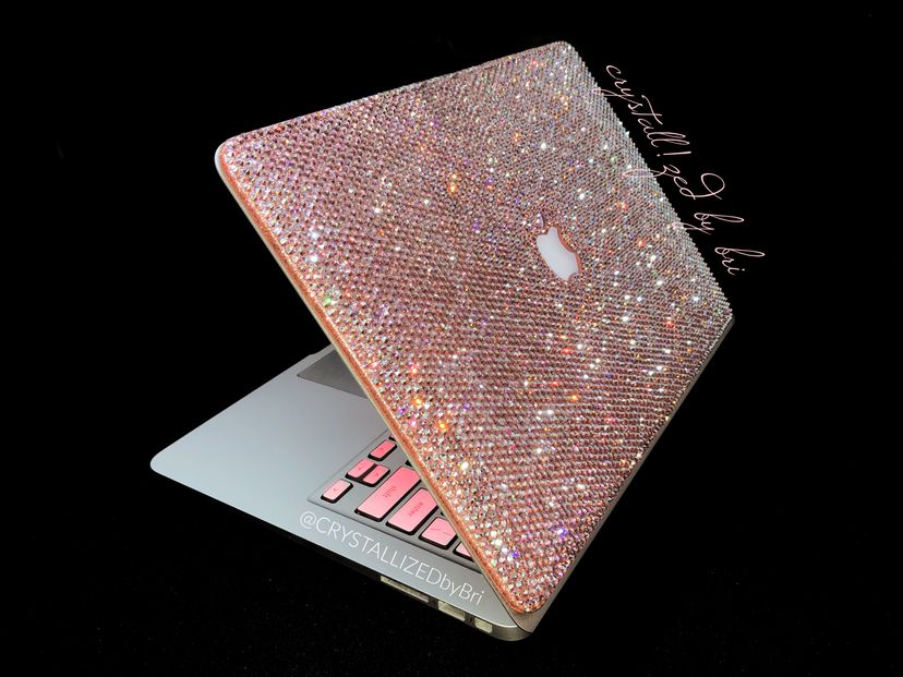 15" Mac Crystallized Laptop Case Macbook Pro Apple Tech Bling European Crystals Bedazzled