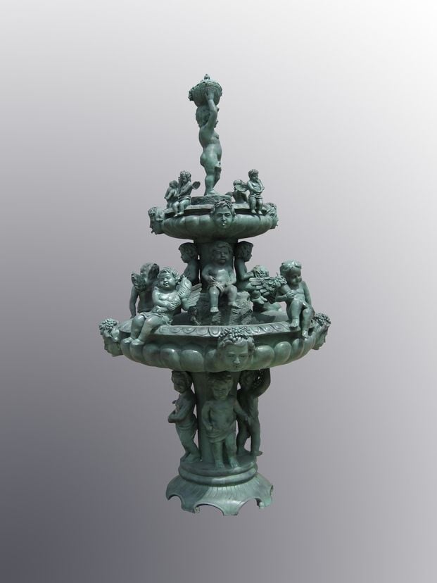 Decorative Bronze Angels 3 Tier Fountain