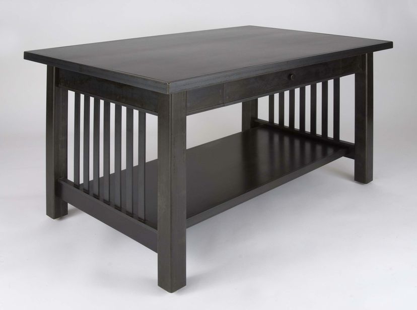 Library Table - Steel Mission Style