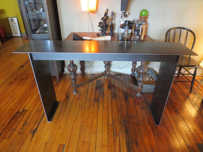 Console – Industrial Modern Steel Plate