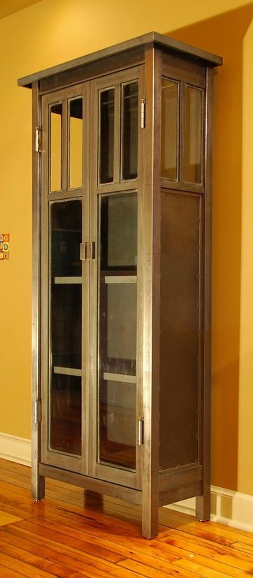 Cabinet - Mission Style Steel & Glass