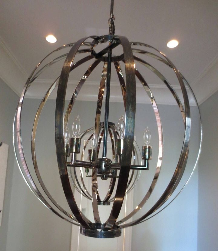 Lighting - Modern Polished Nickel Chandelier