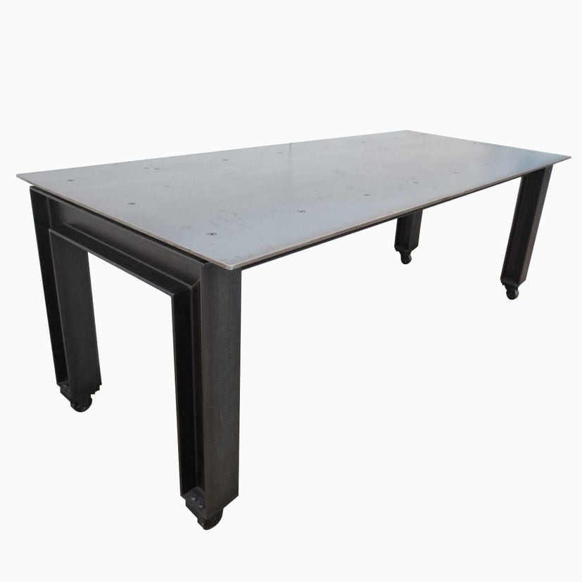 Metal - Industrial Modern Plate Steel Table