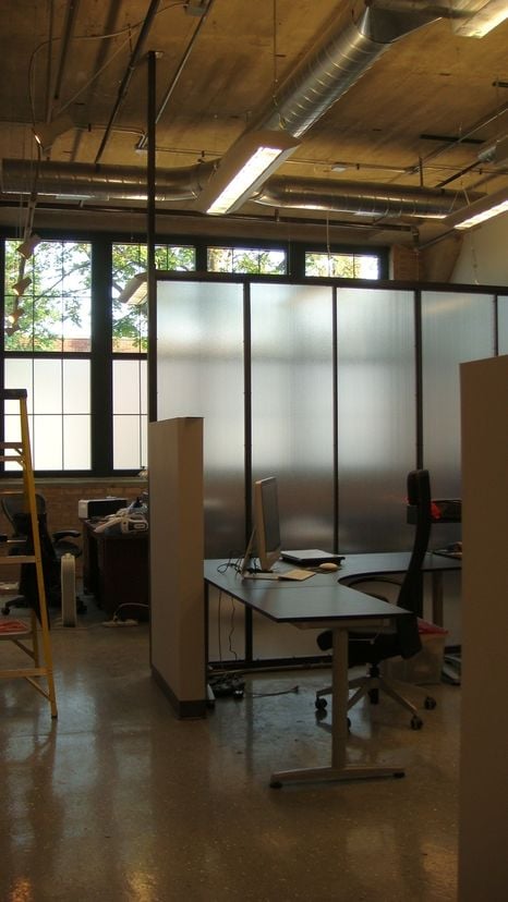 Divider Wall With Translucent Panels