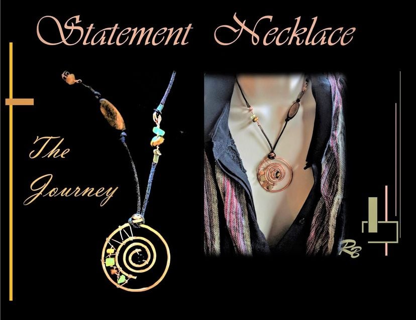 Custom, Fashion Jewelry, Designer, Necklace, Gemstones, Copper, Wife Gift, Gifts For Women