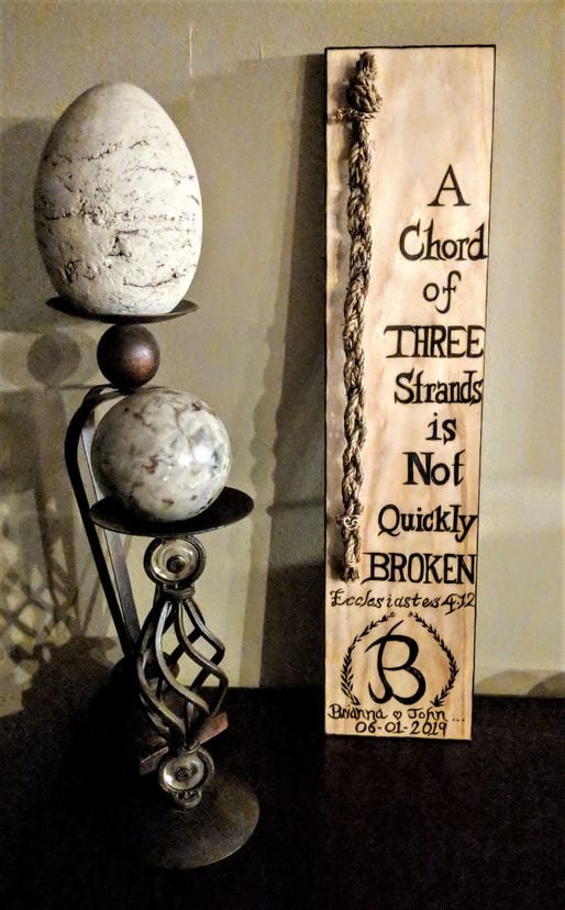 Unity Ceremony, Wedding Braid, Ceremony, Wood Burned, No Cheap Stickers