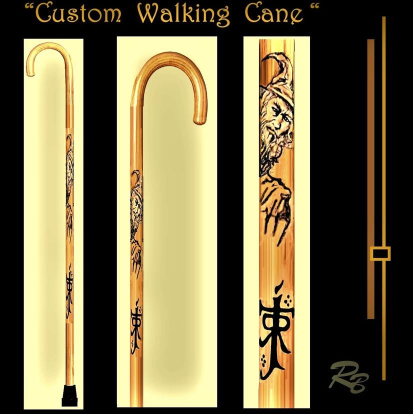 Custom Canes, Walking , Cane, Personalized, Any Images, Wood