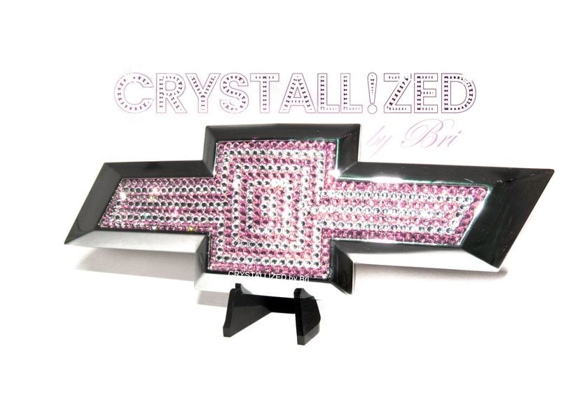 Pink Chevy Emblem Genuine European Crystals Chevrolet Bow Tie Crystallized Car Bling Bedazzled