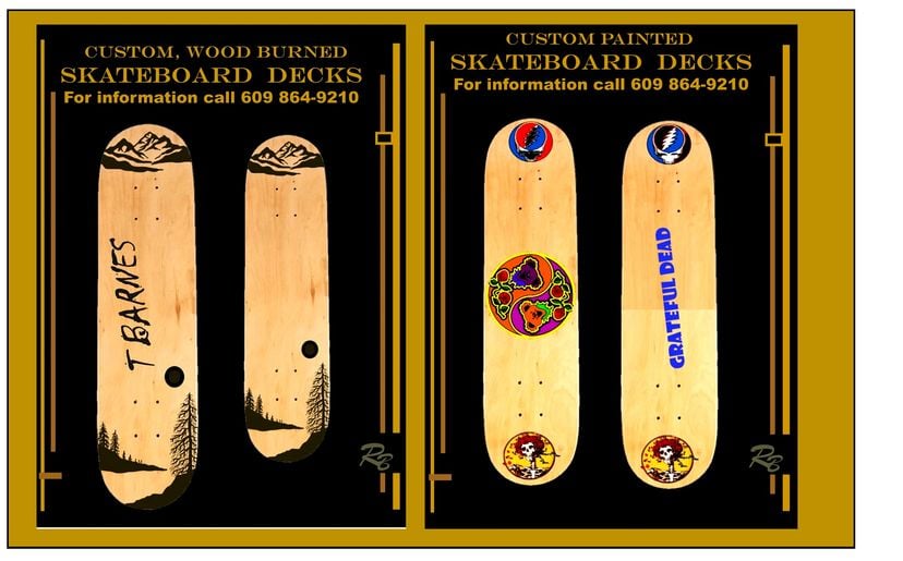 Skateboard, Skate Board,Deck,Custom Painted, Designs, One Of A Kind