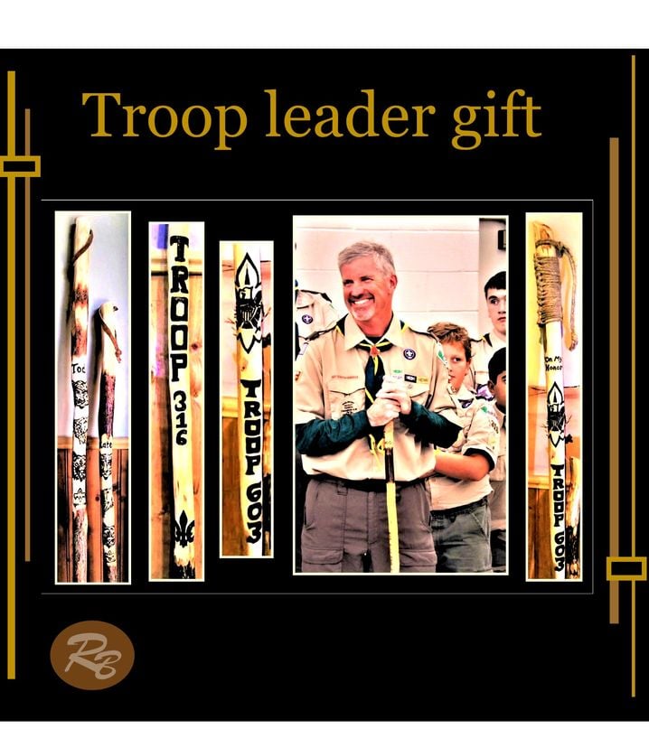 Scout, Troop, Leader, Retirement Gift, Hiking Stick