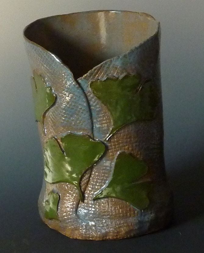 Gingko Leafed Vase