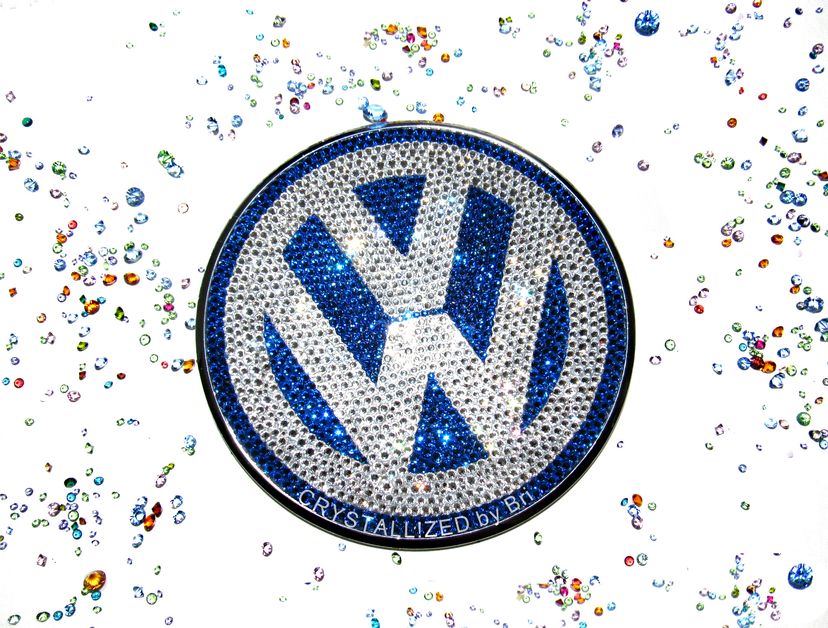 Volkswagen Vw Beetle Crystallized Car Emblem Bling Genuine European Crystals Bedazzled