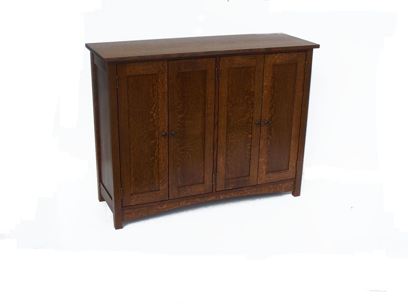 Arts And Craft Quartered Oak Credenza