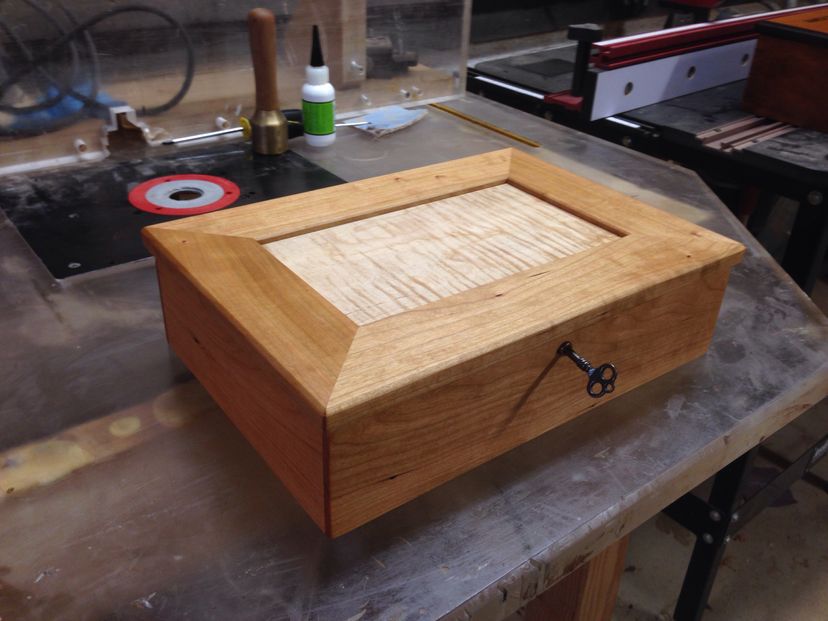 Curly Maple And Cherry Keepsake Box