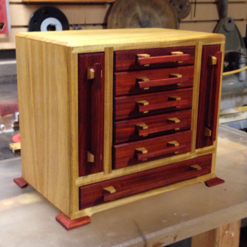 Padauk And Canarywood Jewelry Box