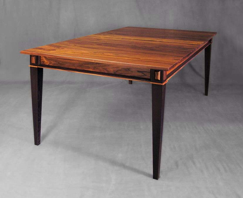Center Leaf Dining Table In Rosewood