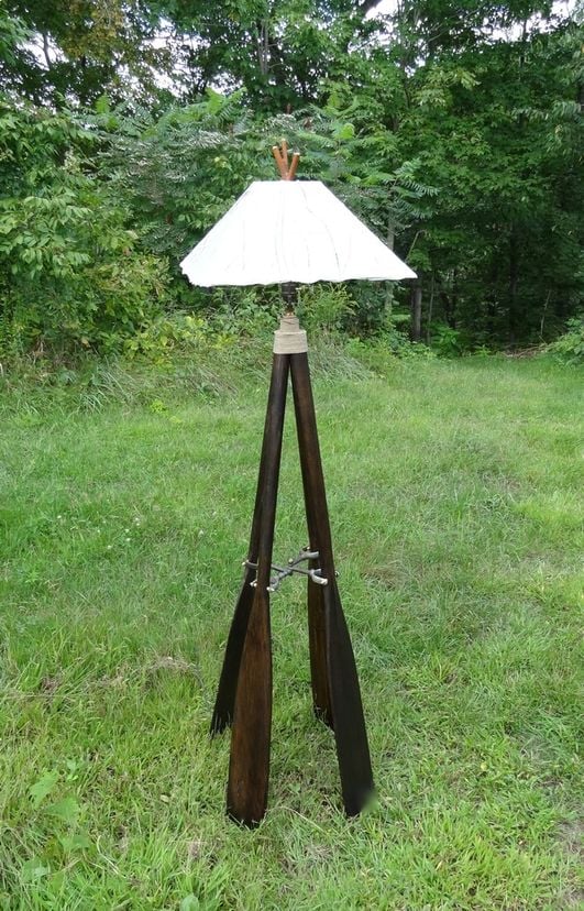 Canoe Oar Floor Lamp