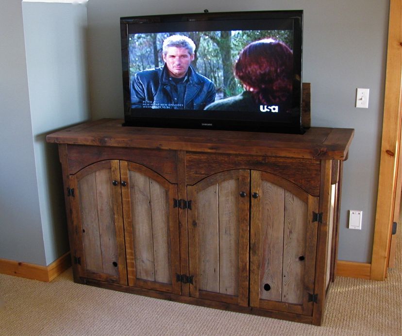 Rustic Tv Lift Cabinet