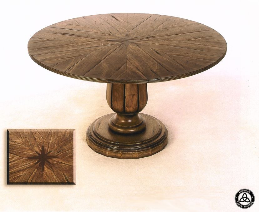 #421 Meranti Pie Section Dining Table