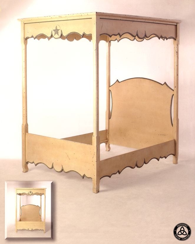 #1201b French Country Canopy Bed