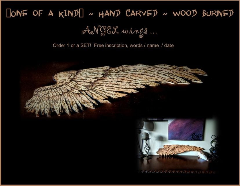 Angel Wings, Art,Wall Art, Wood Anniversary Gifts, Wall Mural,Oil Paintings,Large Custom Paintings