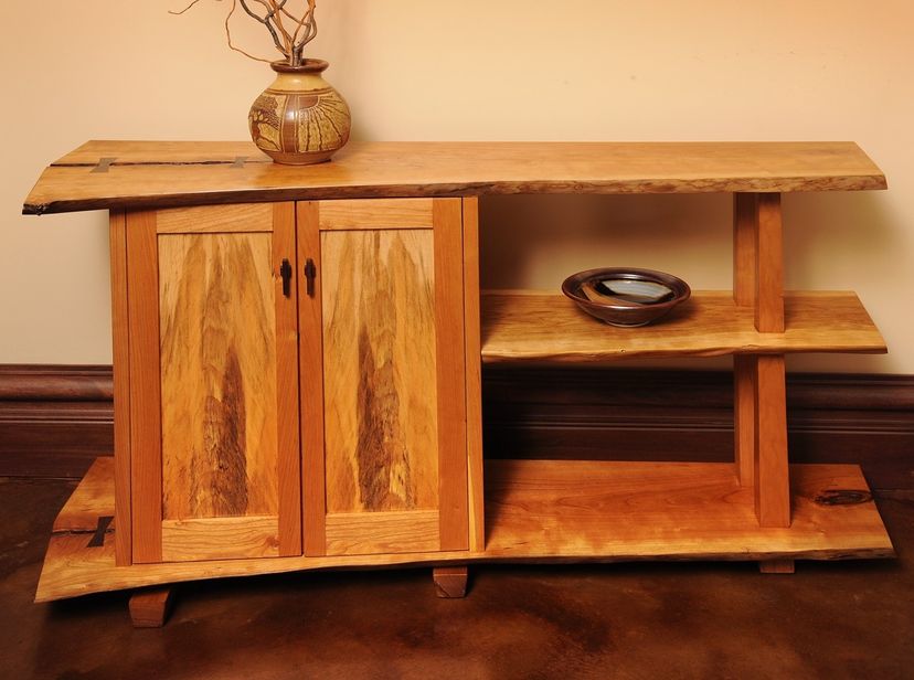 Natural Edge Display Cabinet