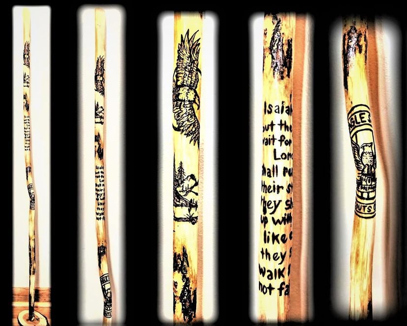 Walking Stick, Hiking Stick, Wood Anniversary, Anniversary Gift, Husband, Gift, Hiker ,Retirement