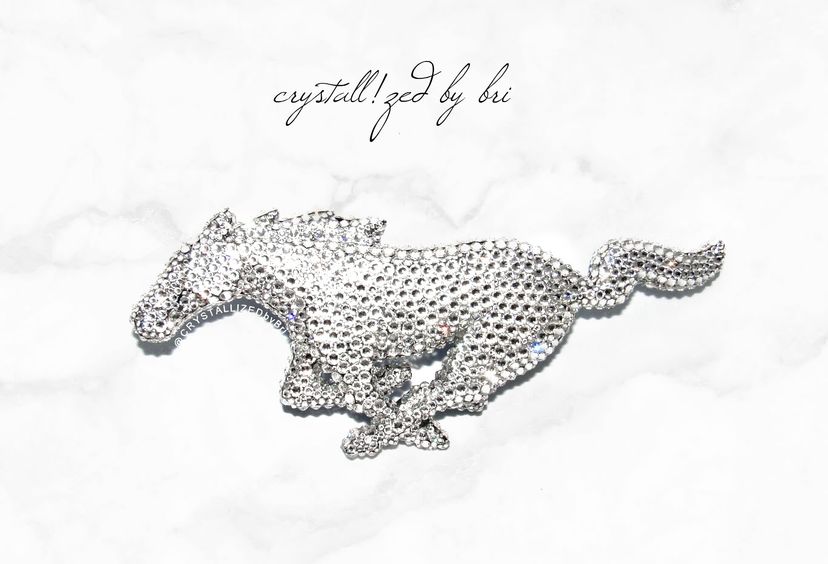 Ford Mustang Pony Crystallized Car Emblem Bling Genuine European Crystals Bedazzled