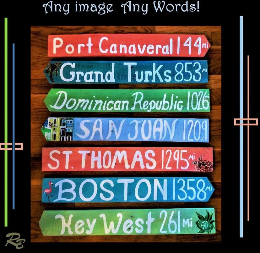 Custom, Destination Signs, Sign