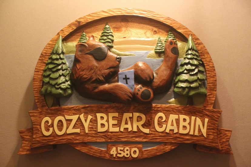 Bear Signs, Wildlife Signs, Grizzly Signs, Home Signs Cabin Signs By Lazy River Studio