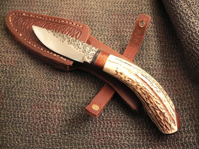 Antler And Rosewood Knife