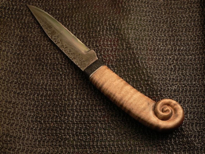 Custom Knife, Shell Handle
