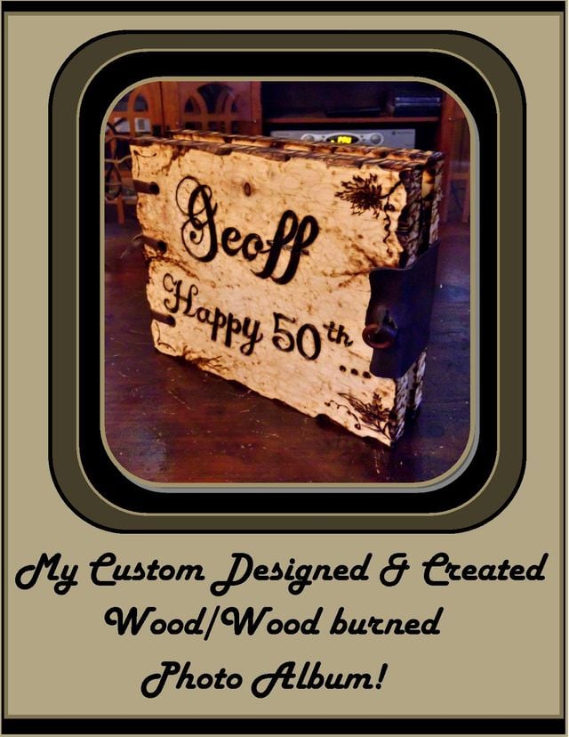 Art,Wood Burned,Husband Gift,Wife Gift,Wood Anniversary,Plaque,Photo Album,Book,Journal,Wedding Book