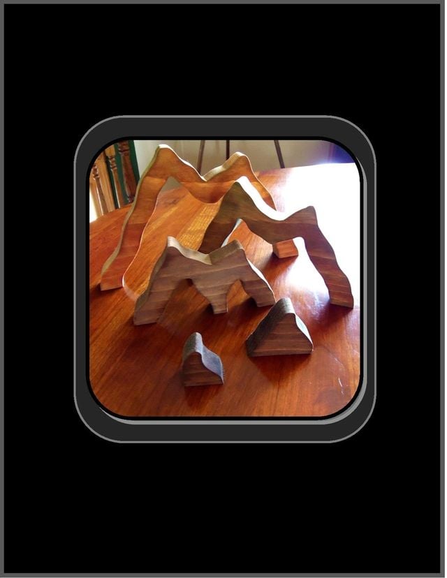 Learning Toys, Wooden Toys, Waldorf Toys,Wooden Mountain Toy,Wood Puzzle Toy, Waldorf Mountain