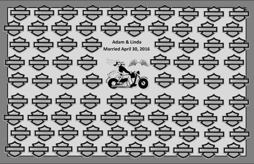 Biker Wedding,Biker Decor,Wedding Guest Book Alternative, Wedding Art!