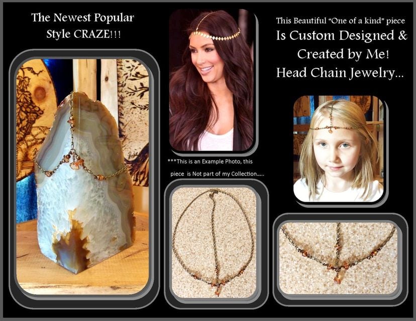 New, Custom Hair Jewelry, Hair Chain, Healing Jewerly, Hair Jewelry, Amber
